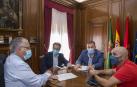 Enrique Maya, reunido con Javier Goya, Javier Labairu y Patxi Fernández