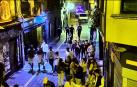 Imagen difundida por la Policía Municipal del desalojo de la calle Comedias, el pasado día 14