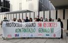 Concentración frente al conservatorio Pablo Sarasate