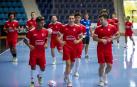 Bynho, Iosu Mendive y Ion Cerviño, en el entrenamiento de ayer de Osasuna Magna