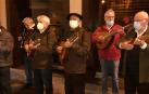 Los Auroros de Santa María la Real de Pamplona cantando en la Plaza Consistorial