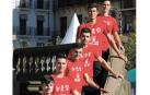 Los navarros Marcos Pérez, Javier Insausti, Andoni Goskue, Unai Mata, Asier Mayo e Iñigo Purroy