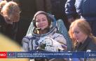 Yulia Peresild descansa tras el aterrizaje de la Soyuz MS-18