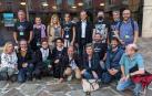Los miembros de Astronavarra y el Planetario de Pamplona, fotografiados con Pedro Duque