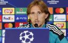 Luka Modric durante la comparecencia previa al choque de Cahmpions contra el Shakhtar.