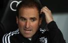 El entrenador de Osasuna, Jagoba Arrasate, en el Santiago Bernabéu