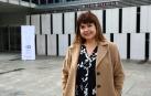Mercedes Gorría, el pasado jueves en la explanada de la Ciudad de la Música