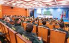 Un momento de la recepción del delegado del Gobierno en Navarra, José Luis Arasti, a los 145 nuevos agentes de la Guardia Civil