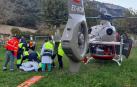 Helicóptero, en el lugar del suceso
