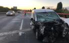 El vehículo accidentado en la A68