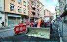 Aspecto que presentaba ayer la calle en la intersección de Río Irati