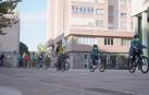 Alumnos en una 'bicicletada' anterior