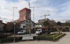 Vista del primero de los edificios del solar de Salesianos que ha llegado a los 14 pisos de altura