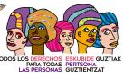 Cartel con el lema "Todos los derechos para todas las personas"