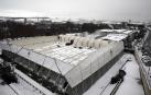 Ipartenis con el techo desplomado por la nieve