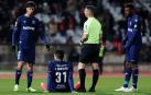 Futbolistas de Os Belenenses en su duelo ante Benfica