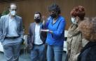 Jorge Aguirre, Carlos Mena y Ainhoa Unzu (PSN) y Bakartxo Ruiz (Bildu), en el Parlamento