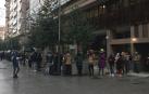 Colas para conseguir el pasaporte Covid este miércoles en la calle Tudela de Pamplona