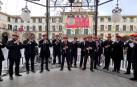 Los gaiteros de Tudela, junto a los de Fustiñana, Ablitas, Marcilla, Pamplona, Calahorra, Baigorri y Valle Salazar, han entonado el himno de Navarra en el quiosco de la plaza de los Fueros de la capital ribera, con motivo de la celebración, este 3 de diciembre, de la festividad de San Francisco Javier, Día de Navarra.
