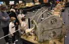 La familia Navarro Moriana, con Xabi, Aimar y Aitor, recorrió la exposición