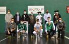De pie: Joseba Ordoki, concejal de Deportes de Lekunberri, Manuel Mari Mazo, sobrino de Guillermo, Mikel Mikelarena, Pablo López de Goicoechea, Beñat Apezetxea, Javier Conde, presidente de la FNPV, y Daniel Sánchez. Abajo: Jesús Garrido, Jon Tirado, Andoni Sarasíbar, Julen Rekalde y Urko Villares