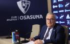 Luis Sabalza, en la rueda de prensa de presentación de su equipo de trabajo tras haber sido proclamado presidente