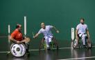 Entrenamiento previo a la final del Campeonato de España de pelota adaptada, que se disputará el domingo en el Labrit