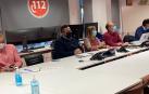 La directora general de Interior, entre el vicepresidente Ramírez y el director de Protección Civil, José Javier Boulandier