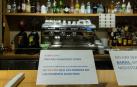 Un restaurante advierte a sus clientes de la necesidad de mostrar el pasaporte covid para entrar