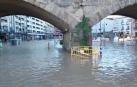 El desbordamiento del Ebro ha inundado el Paseo de Pamplona y el Paseo del Prado, en Tudela
