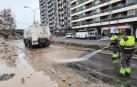 Labores de limpieza en Tudela tras las inundaciones
