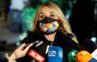 La actriz Cayetana Guillén Cuervo, a su llegada al tanatorio San Isidro de Madrid