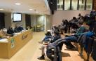 Asistentes a la asamblea de la Mancomunidad de la Ribera celebrada ayer en Tudela.