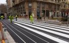 Esta tarde se reabre la calle Cortes de Navarra tras las obras de reasfaltado de esta semana