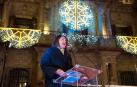 Fotos del pregón de Navidad en la plaza del Ayuntamiento de Pamplona