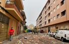 Calle El Cristo de Lardero donde ha tenido lugar la explosión en el ático de un edificio