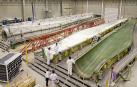 Moldes para la fabricación de palas en el interior de las instalaciones de Lumbier