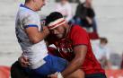 Fotografía de archivo del 30/10/2021 de Kawa Leauma (d), durante un partido amistoso de Rugby disputado entre España e Italia en Madrid.