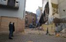 El alcalde de Tudela y el edil de Urbanismo observan los nuevos derrumbes