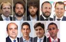 Javier Coloma, managing director STI Norland; Gonzalo y Diego Oliver, directores generales mancomunados de Enhol; Carlos Albi, managing director de Siemenes Gamesa España; Eneko Sanz, director general Nabrawind Technologies; Rafael Mateo, CEO de Acciona Energía; David Solé, director general de Ingeteam; Víctor Equísoain, CEO división internacional Nordex Group, y Javier Villanueva, director gerente de Enerclúster.