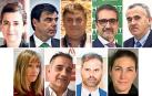 Ana Ursúa, Asocicación Industria Navarra (AIN); Ignacio Ugalde, presidente de ANEL y Cepes Navarra; Javier Marzo, UPTA Navarra; Juan Carlos Equiza, presidente de la Asociación de Trabajadores Autónomos; Francisco Esparza, presidente de ADEFAN; Elena Alemán, directora de la Fundación Industrial Navarra; Antonio Rodríguez, gerente de Citinavarra y Anait; Danny Imízcoz, presidente de CEAT Navarra, y Ainhoa Castellano, gerente de ANASINF