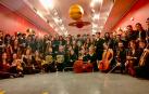 La Joven Orquesta de Pamplona, reunida en el Planetario