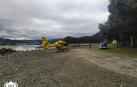 Imagen del rescate en la playa de Los Foxos (Coaña)