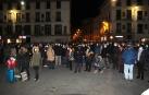 TUDELA Alrededor de 600 personas se dieron cita ayer en la plaza de los Fueros de Tudela para participar en la concentración convocada por la Plataforma 8M.