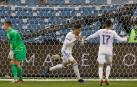 Valverde celebra el tanto de la victoria