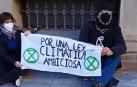 La protesta se lleva a cabo en el marco de las votaciones de las enmiendas a la Ley Foral de Cambio