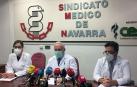 Rueda de prensa de los representantes del Sindicato Médico de Navarra