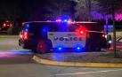 Un coche de la Policía de Dallas, durante el secuestro