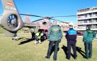Traslado en helicóptero de la niña