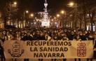 La concentración estaba convocada por el Sindicato Médico de Navarra en el Paseo de Sarasate